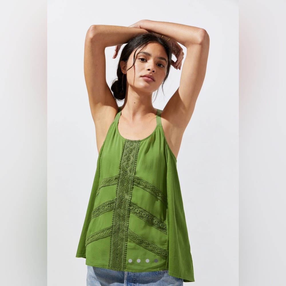 Free People Green Women's Tank Top